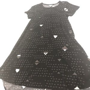 LulaRoe Black Geometric Print Carly XS